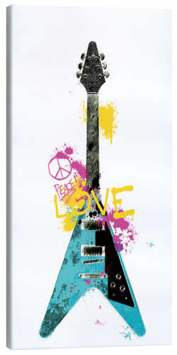 Canvas print Guitar III graffiti