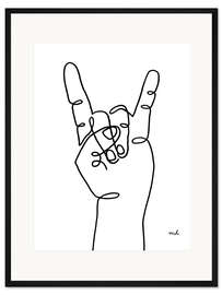 Gerahmter Kunstdruck METAL