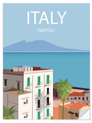 Selvklæbende plakat Napoli