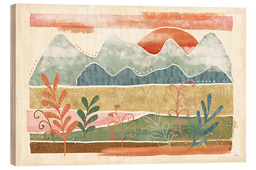 Wood print Landscape I