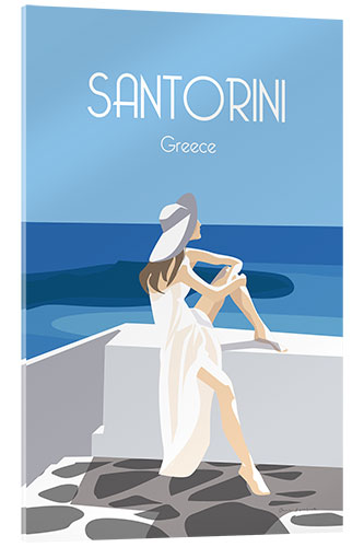 Acrylic print Santorini