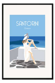 Gerahmter Kunstdruck Santorini