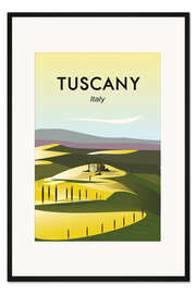 Gerahmter Kunstdruck Toskana