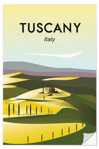 Selvklæbende plakat Tuscany