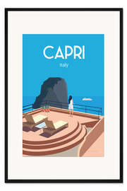 Gerahmter Kunstdruck Capri