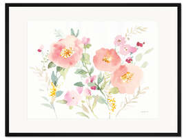 Gerahmter Kunstdruck Aquarell Juwelen I