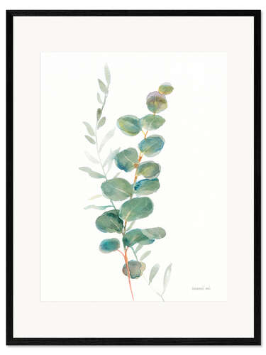 Stampa artistica con cornice Foglie verdi III