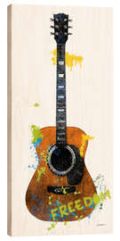 Wood print Guitar II graffiti