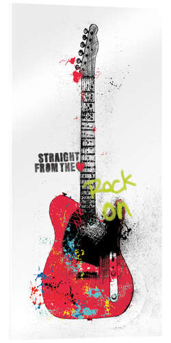 Acrylglasbild Gitarre Graffiti