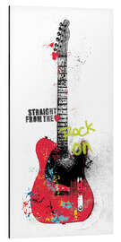 Cuadro de aluminio Graffiti de una guitarra