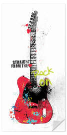 Vinilo para la pared Graffiti de una guitarra