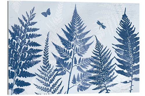 Stampa su plexi-alluminio Blue Fern II