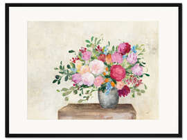 Gerahmter Kunstdruck Bauernhaus-Bouquet