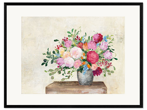 Impression artistique encadrée Bouquet champêtre