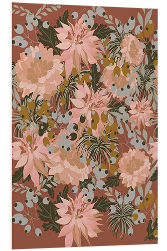 Foam board print Florals-Dahlia