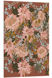 Foam board print Florals-Dahlia