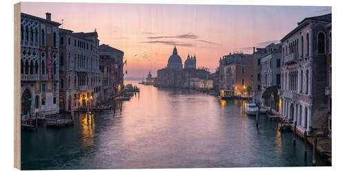 Quadro de madeira Grand Canal ao nascer do sol