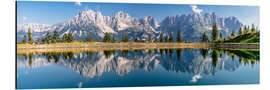 Tableau en aluminium Vue sur le chaînon du Wilder Kaiser, Tyrol