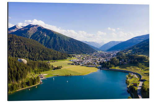 Tableau en aluminium Lac de Davos en Suisse