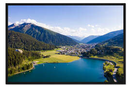 Gerahmter Kunstdruck Davosersee in der Schweiz