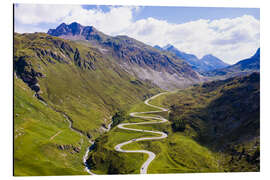 Alubild Julierpass in der Schweiz