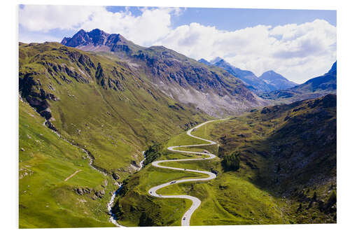 Foam board print Julier Pass in Switzerland