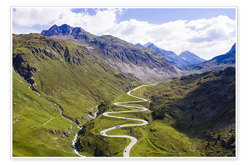 Plakat Julier Pass in Switzerland