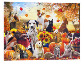 Foam board print Autumn animals