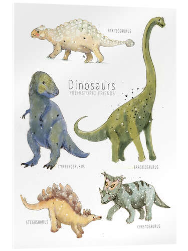 Acrylic print Dinosaurs Every where