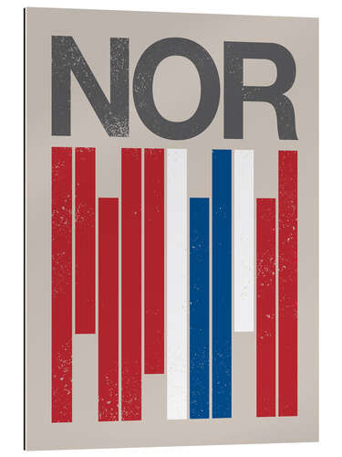 Galleritryck Norway retro flag