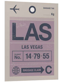 Foam board print Las Vegas travel label