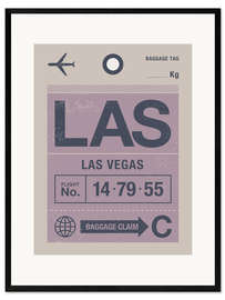 Framed art print Las Vegas travel label