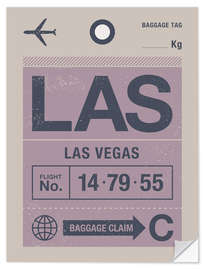 Autocolante decorativo Etiqueta de viagem de Las Vegas