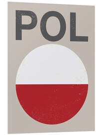 Bilde på skumplate Poland retro flag