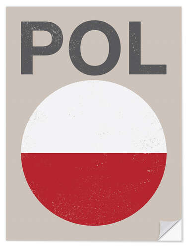 Sisustustarra Poland retro flag