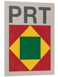 Foam board print Portugal retro flag