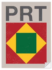 Wandsticker Portugal Retro Flagge