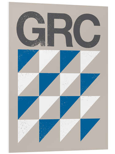 Foam board print Greece retro flag