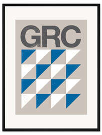 Gerahmter Kunstdruck Griechenland Retro Fagge