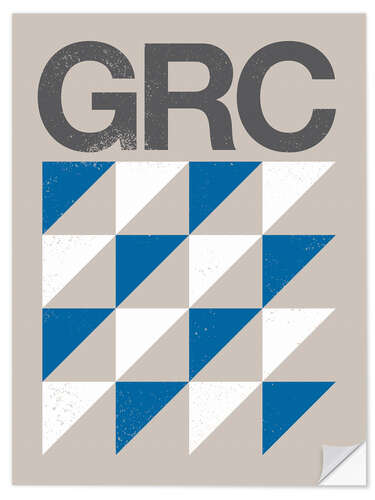 Wandsticker Griechenland Retro Fagge