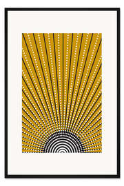 Gerahmter Kunstdruck Goldene Sonne
