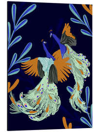 Magnettafel Pfauentanz