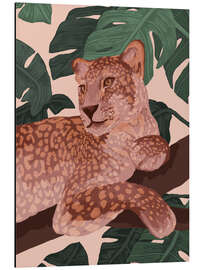 Quadro em alumínio Leopardo de morango