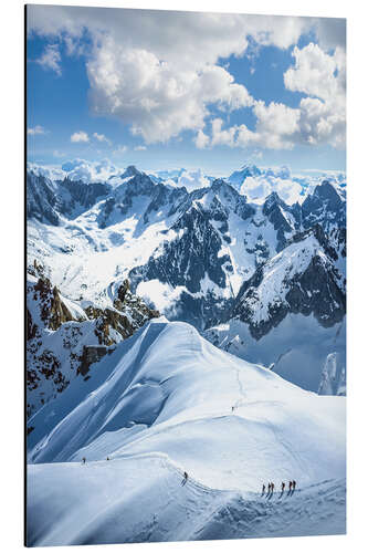 Alubild Bergwelt bei Chamonix, Frankreich