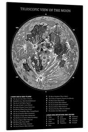 Galleritryk Moon map (english, black)