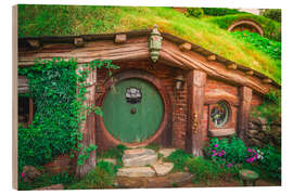 Wood print Hobbit Cave III