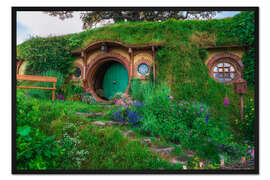 Gerahmter Kunstdruck Hobbit-Höhle I
