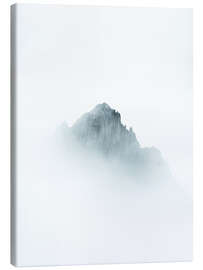 Canvas print Mountain peak in the fog