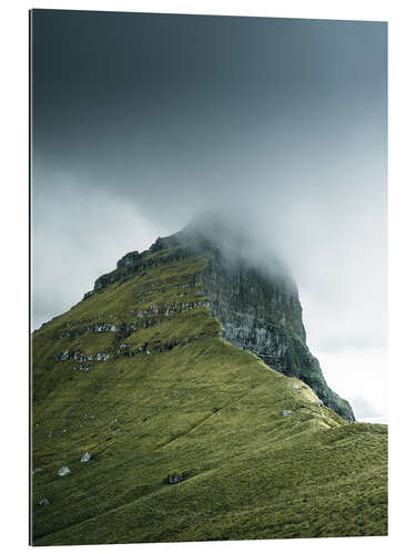 Galleriprint Rock massif in the fog on the Faroe Islands