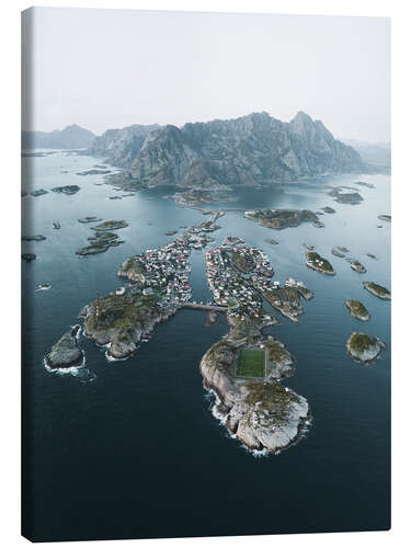 Canvas print Henningsvaer soccer field in Norway